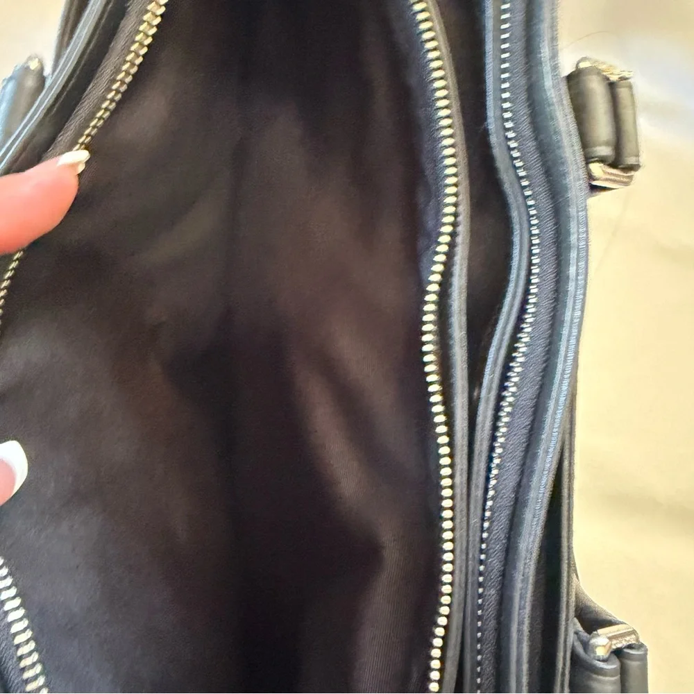Black Coach Metropolitan Leather Tote f71718 Unisex